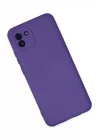 Mey İthalat®  Samsung Galaxy A03 Kılıf Nano içi Kadife Silikon - Mor