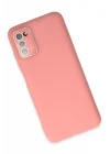 Mey İthalat®  Samsung Galaxy A03S Kılıf Lansman Glass Kapak - Pembe