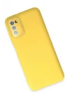 Mey İthalat®  Samsung Galaxy A03S Kılıf Lansman Glass Kapak - Sarı