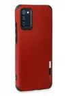 Mey İthalat®  Samsung Galaxy A03S Kılıf Loop Deri Silikon - Kırmızı
