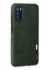 Mey İthalat®  Samsung Galaxy A03S Kılıf Loop Deri Silikon - Yeşil