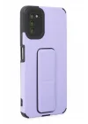 Mey İthalat®  Samsung Galaxy A03S Kılıf Mega Standlı Silikon - Lila