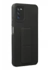 Mey İthalat®  Samsung Galaxy A03S Kılıf Mega Standlı Silikon - Siyah