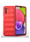 Mey İthalat®  Samsung Galaxy A03S Kılıf Optimum Silikon - Kırmızı
