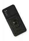 Mey İthalat®  Samsung Galaxy A03S Kılıf Pars Lens Yüzüklü Silikon - Siyah