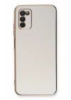 Mey İthalat®  Samsung Galaxy A03S Kılıf Volet Silikon - Beyaz
