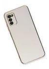 Mey İthalat®  Samsung Galaxy A03S Kılıf Volet Silikon - Beyaz