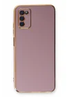 Mey İthalat®  Samsung Galaxy A03S Kılıf Volet Silikon - Mor
