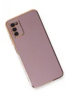 Mey İthalat®  Samsung Galaxy A03S Kılıf Volet Silikon - Mor