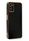 Mey İthalat®  Samsung Galaxy A03S Kılıf Volet Silikon - Siyah