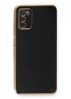Mey İthalat®  Samsung Galaxy A03S Kılıf Volet Silikon - Siyah