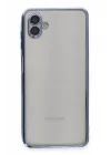 Mey İthalat®  Samsung Galaxy A04 Kılıf  Lensli Silikon - Açık Mavi