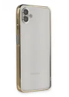 Mey İthalat®  Samsung Galaxy A04 Kılıf  Lensli Silikon - Gold
