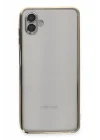 Mey İthalat®  Samsung Galaxy A04 Kılıf  Lensli Silikon - Gold