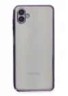 Mey İthalat®  Samsung Galaxy A04 Kılıf  Lensli Silikon - Mor