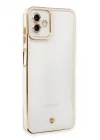 Mey İthalat®  Samsung Galaxy A04 Kılıf Liva Lens Silikon - Beyaz