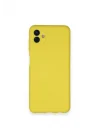 Mey İthalat®  Samsung Galaxy A04 Kılıf Nano içi Kadife Silikon - Sarı