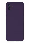 Mey İthalat®  Samsung Galaxy A04E Kılıf Nano içi Kadife Silikon - Mor