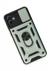 Mey İthalat®  Samsung Galaxy A04E Kılıf Pars Lens Yüzüklü Silikon - Yeşil