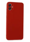 Mey İthalat®  Samsung Galaxy A05 Kılıf First Silikon - Kırmızı