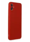 Mey İthalat®  Samsung Galaxy A05 Kılıf First Silikon - Kırmızı