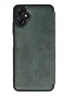 Mey İthalat®  Samsung Galaxy A05 Kılıf Flip Cover - Koyu Yeşil