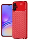 Mey İthalat®  Samsung Galaxy A06 Kılıf Auto Focus Karbon Kapak - Kırmızı