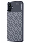 Mey İthalat®  Samsung Galaxy A06 Kılıf Auto Focus Karbon Kapak - Lacivert