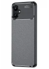 Mey İthalat®  Samsung Galaxy A06 Kılıf Auto Focus Karbon Kapak - Siyah