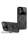 Mey İthalat®  Samsung Galaxy A06 Kılıf Joy Lens Standlı Kapak - Siyah