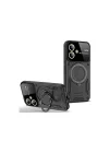 Mey İthalat®  Samsung Galaxy A06 Kılıf Joy Lens Standlı Kapak - Siyah