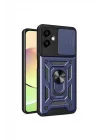 Mey İthalat®  Samsung Galaxy A06 Kılıf Pars Lens Yüzüklü Silikon - Lacivert