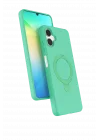 Mey İthalat®  Samsung Galaxy A06 Regal Magsafe Standlı Kapak - Yeşil