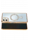 Mey İthalat®  Samsung Galaxy A07 4G Joke Simli Magneticsafe Kılıf - Gold