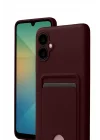Mey İthalat®  Samsung Galaxy A07 4G Kelvin Kartvizitli Silikon - Bordo