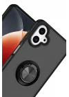 Mey İthalat®  Samsung Galaxy A07 4G Montreal Yüzüklü Silikon Kapak - Siyah