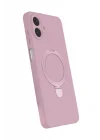 Mey İthalat®  Samsung Galaxy A07 4G Regal Magsafe Standlı Kapak - Açık Pembe