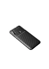 Mey İthalat®  Samsung Galaxy A11 Kılıf Auto Focus Karbon Kapak - Siyah