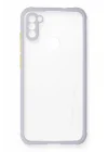 Mey İthalat®  Samsung Galaxy A11 Kılıf Miami Şeffaf Silikon - Lila