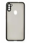 Mey İthalat®  Samsung Galaxy A11 Kılıf Montreal Silikon Kapak - Siyah