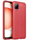 Mey İthalat®  Samsung Galaxy A12 Kılıf Auto Focus Kapak - Kırmızı
