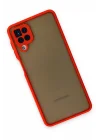 Mey İthalat®  Samsung Galaxy A12 Kılıf Montreal Silikon Kapak - Kırmızı