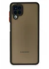 Mey İthalat®  Samsung Galaxy A12 Kılıf Montreal Silikon Kapak - Siyah