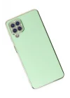 Mey İthalat®  Samsung Galaxy A12 Kılıf Volet Silikon - Açık Yeşil