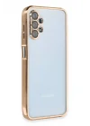 Mey İthalat®  Samsung Galaxy A13 4G Kılıf  Lensli Silikon - Gold