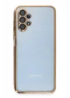 Mey İthalat®  Samsung Galaxy A13 4G Kılıf  Lensli Silikon - Gold