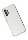 Mey İthalat®  Samsung Galaxy A13 4G Kılıf Volet Silikon - Beyaz