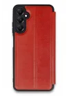 Mey İthalat®  Samsung Galaxy A15 4G Kılıf Flip Cover - Kırmızı