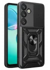 Mey İthalat®  Samsung Galaxy A17 5G Pars Lens Yüzüklü Silikon - Siyah