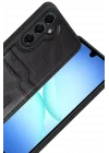 Mey İthalat®  Samsung Galaxy A17 5G Sara Kartvizitli Deri Kılıf - Siyah